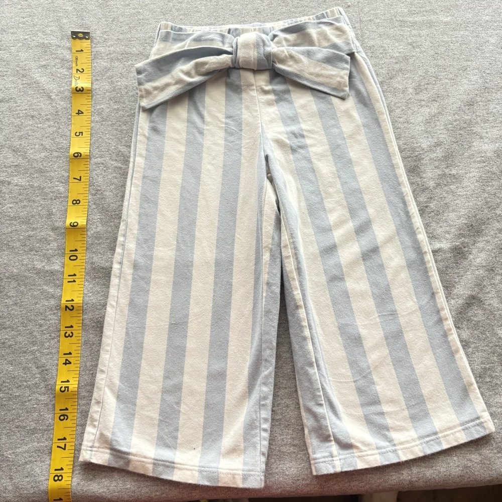Janie & Jack French Blue Cotton Blend Wide Leg Resort Pants Sz 3 Excellent!